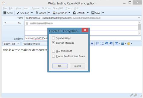 thunderbird decrypt PGP message